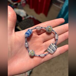 Handmade Blue and Green Bracelet